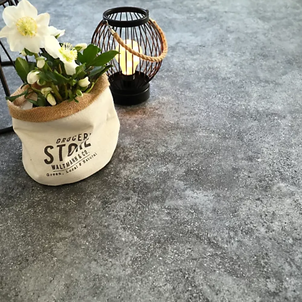 Tarkett Lino Sol Vinyle Pvc<Sol PVC Best - Motif Granit Noir Argenté - Echantillon 15 x 20 cm
