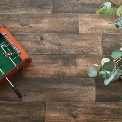 Tarkett Lino Sol Vinyle Pvc<Sol PVC effet parquet Chêne Brun Foncé - Rouleau de 3m x 4m