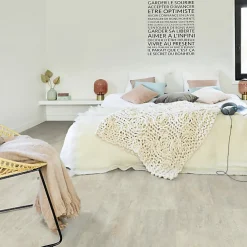 Tarkett Sol PVC Envers Textile - Carrelage Grège - Rouleau de 4m x 4m- Lino Sol Vinyle Pvc