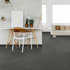 Décoweb Lino Sol Vinyle Pvc<Sol PVC Textile - Aspect marbre anthracite - Rouleau de 3m x 7m