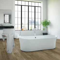 Décoweb Lino Sol Vinyle Pvc<Sol PVC textile Aspect parquet chêne brun - Rouleau de 4m x 5m