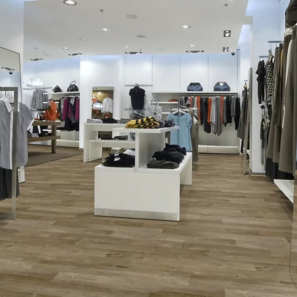 Décoweb Lino Sol Vinyle Pvc<Sol PVC textile Aspect parquet chêne brun - Rouleau de 4m x 5m