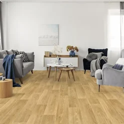 Décoweb Lino Sol Vinyle Pvc<Sol PVC Textile Imitation parquet Chêne Maritime - Rouleau de 4m x 4m