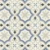 Décoweb Lino Sol Vinyle Pvc<Sol PVC Textile motif carreaux de ciment Bleu et gris - Rouleau de 4m x 4m
