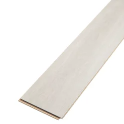GoodHome Sol stratifié à clipser Barkly Blanc 8 mm - L.129 x l.19.4 cm- Sol Stratifié