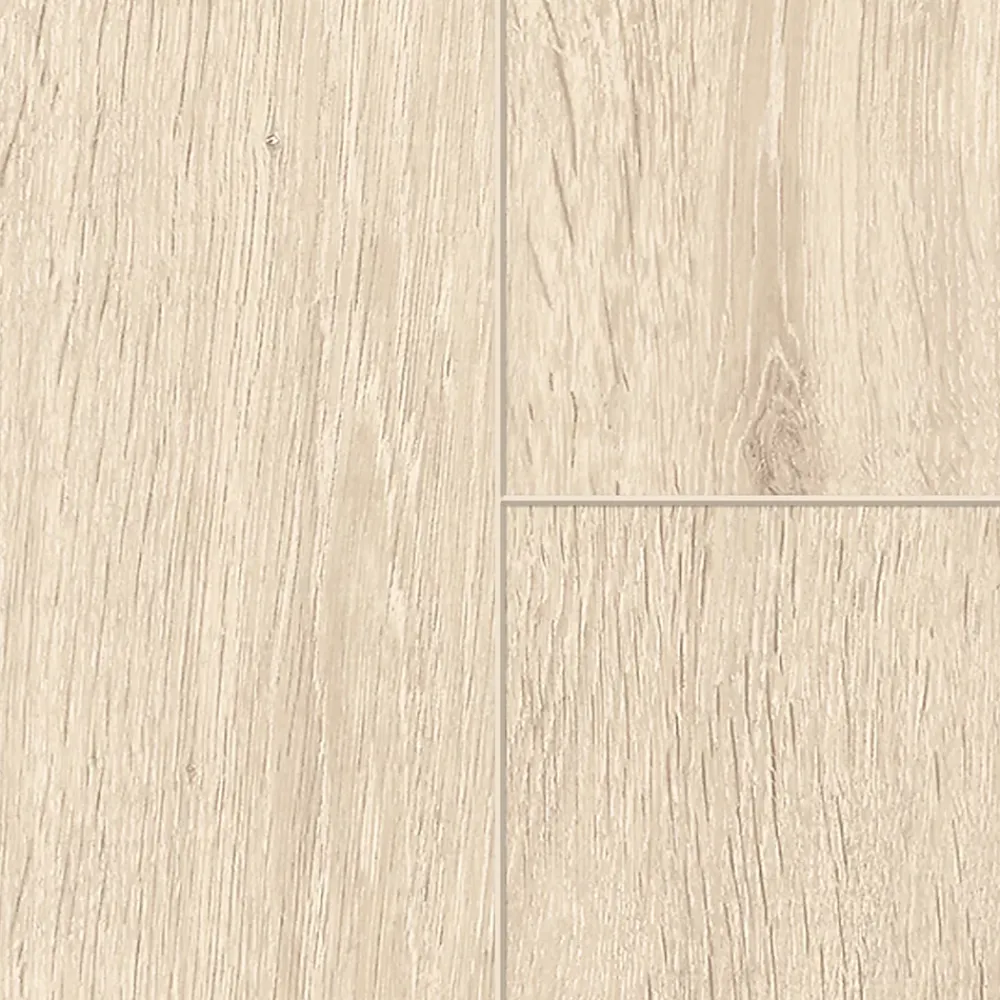 GoodHome Sol stratifié à clipser Barkly Blanc 8 mm - L.129 x l.19.4 cm- Sol Stratifié