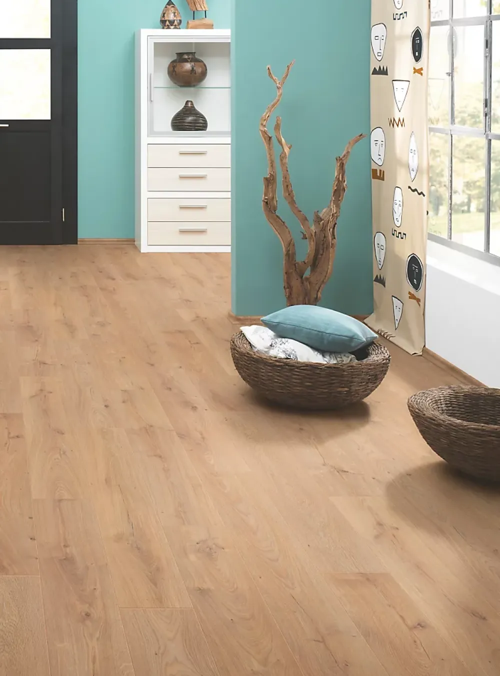 Kronostep Sol Stratifié<Sol stratifié à clipser Bergama AC5 Passage intensif - Coloris blond - L.128,8 cm x l.19,5 cm, ép. 7 mm