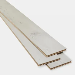 GoodHome Sol stratifié à clipser effet chêne blanchi AC4 L.138 x l.24.4 cm x 8 mm, Bilston- Sol Stratifié
