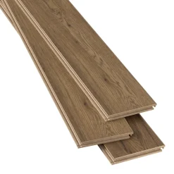 GoodHome Sol stratifié à clipser Hickory chêne brun AC5 10mm - L.138 x l.15,9 cm- Sol Stratifié