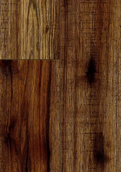 GoodHome Sol stratifié à clipser Hickory chêne brun AC5 10mm - L.138 x l.15,9 cm- Sol Stratifié