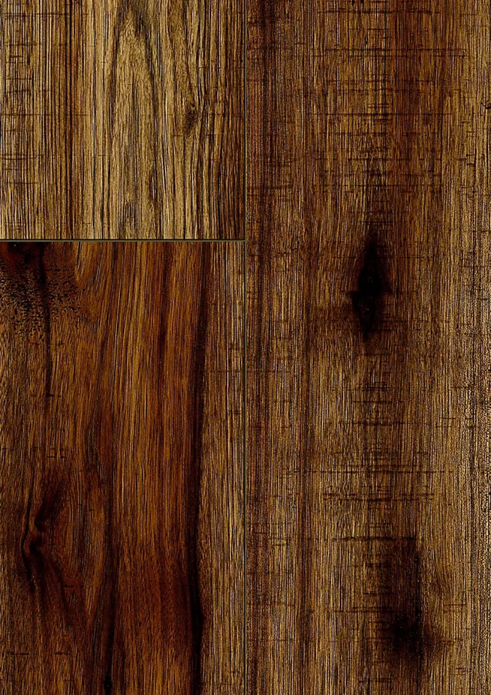 GoodHome Sol stratifié à clipser Hickory chêne brun AC5 10mm - L.138 x l.15,9 cm- Sol Stratifié