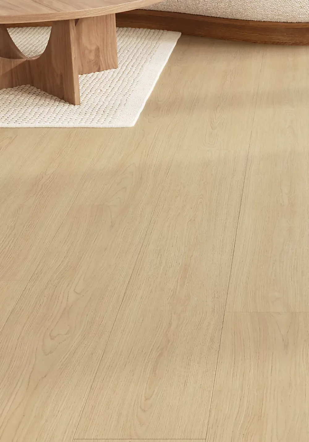 GoodHome Sol stratifié Bryce , passage intense AC5, effet chêne blond, L.129,2 cm x l.19,3 cm x ép.8 mm, résistant à l'eau- Sol Stratifié