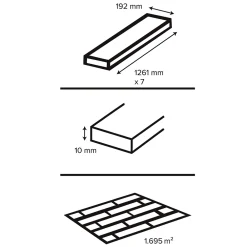 GoodHome Sol Stratifié<Sol stratifié clipsable Cleobury chêne blond 10 mm compatible pièces humides
