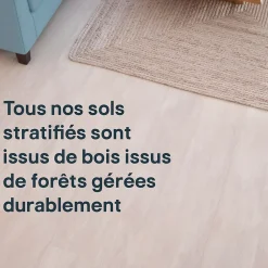 GoodHome Sol Stratifié<Sol stratifié clipsable Helmsley chêne gris 12 mm