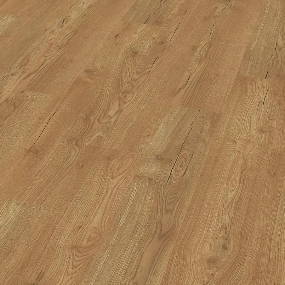 GoodHome Sol Stratifié<Sol stratifié clipsable Helmsley chêne blond 12 mm
