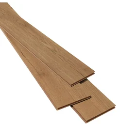 GoodHome Sol Stratifié<Sol stratifié clipsable Helmsley chêne blond 12 mm