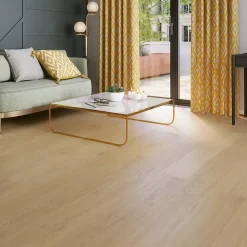 GoodHome Sol Stratifié<Sol stratifié clipsable Helmsley chêne coloris naturel 12 mm
