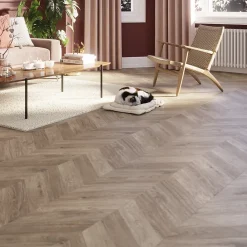 GoodHome Sol Stratifié<Sol stratifié clipsable Leyton chêne gris 10 mm