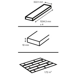 GoodHome Sol Stratifié<Sol stratifié clipsable Leyton chêne gris 10 mm