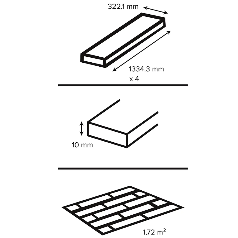 GoodHome Sol Stratifié<Sol stratifié clipsable Leyton chêne gris 10 mm