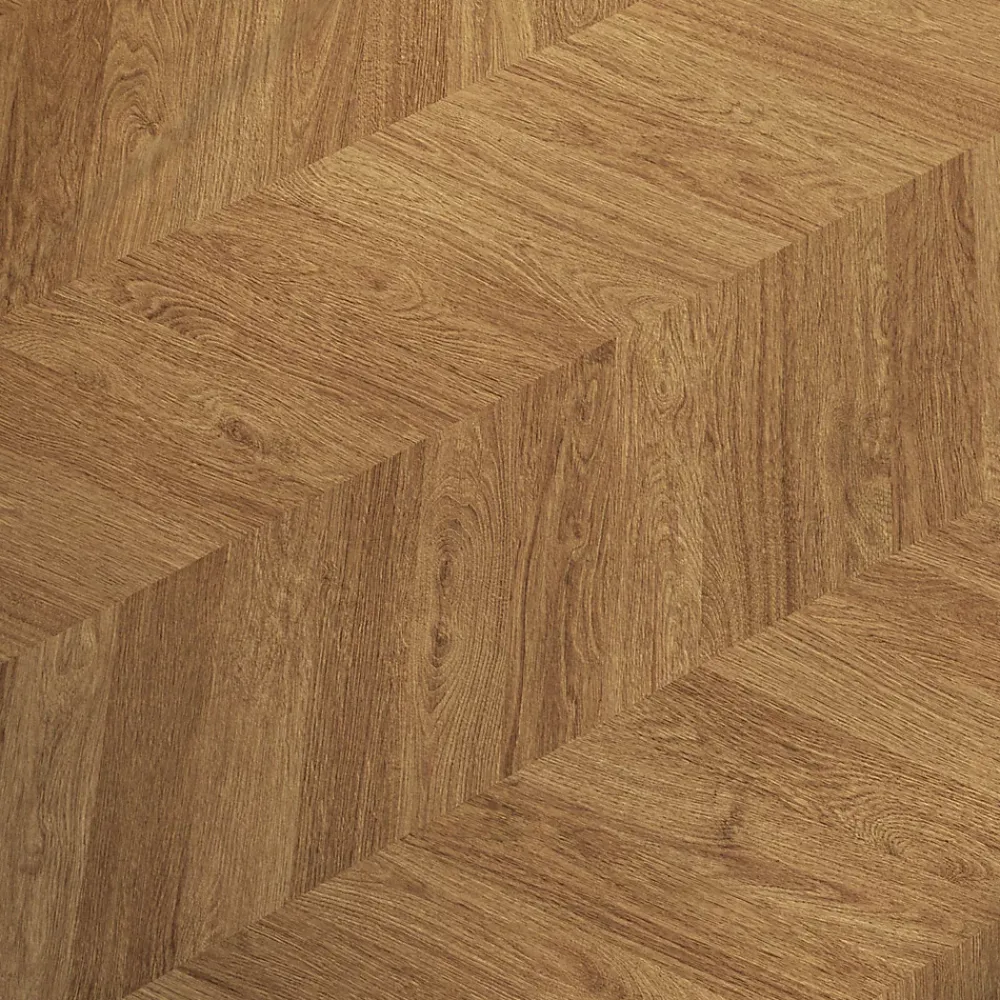 GoodHome Sol stratifié clipsable Leyton chêne blond 10 mm- Sol Stratifié