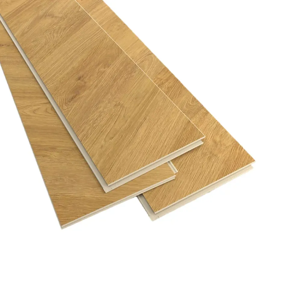GoodHome Sol stratifié clipsable Leyton chêne blond 10 mm- Sol Stratifié