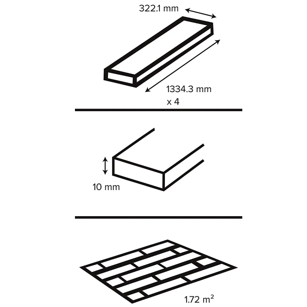 GoodHome Sol stratifié clipsable Leyton chêne blond 10 mm- Sol Stratifié