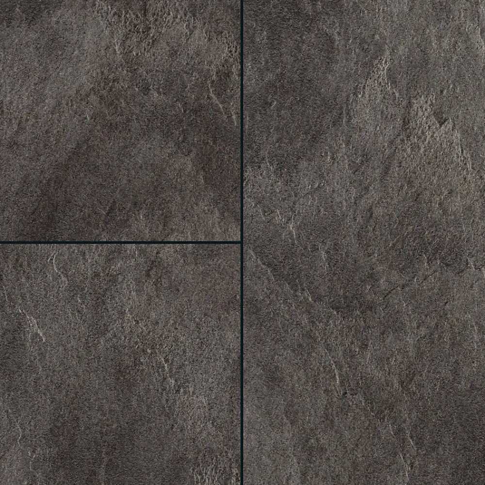 GoodHome Sol Stratifié<Sol stratifié clipsable Slate aspect pierre anthracite 8 mm compatible pièces humides