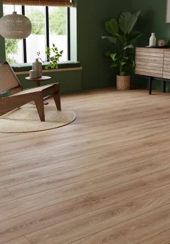 GoodHome Sol Stratifié<Sol stratifié Colloway , passage élevé AC4, effet chêne, L.138,3 cm x l.19,3 cm x ép.8 mm