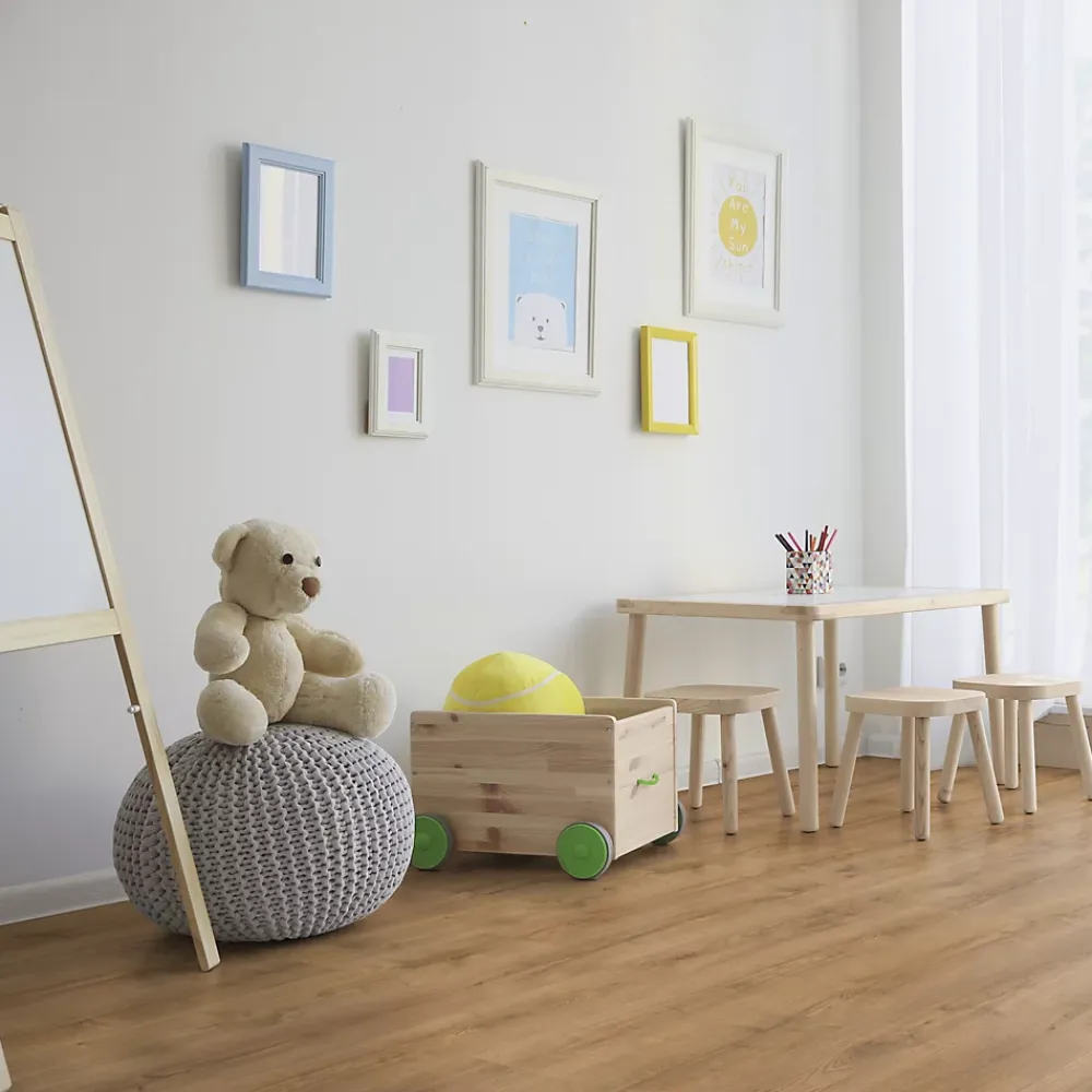 GoodHome Sol stratifié Collville , passage intense AC5, effet chêne brun, L.129 cm x l.19,3 cm x ép.8 mm, résistant à l'eau- Sol Stratifié