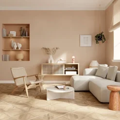 GoodHome Sol stratifié Davenant , passage intense AC5, effet chêne, L.120 cm x l.40 cm x ép.10 mm, résistant à l'eau- Sol Stratifié