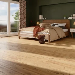 GoodHome Sol Stratifié<Sol stratifié Hickory , passage intense AC5, effet bois Hickory miel, L.138,3 cm x l.15,9 cm x ép.8 mm