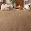 Homflor Sol stratifié Hicory carya , passage extrême AC6, effet bois Hickory brun, L.128,6 cm x l.21,4 cm x ép.10 mm, résistant à l'eau- Sol Stratifié