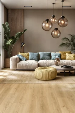 GoodHome Sol Stratifié<Sol stratifié Kingston 2 , passage intense AC5, effet chêne, L.125,7 cm x l.19,2 cm x ép.10 mm, résistant à l'eau