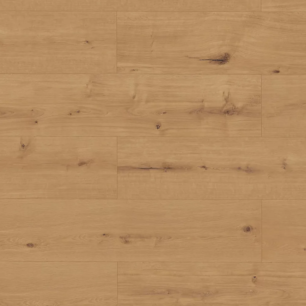 GoodHome Sol Stratifié<Sol stratifié Lucknow , passage intense AC5, effet chêne, L.128,5 cm x l.28 cm x ép.8 mm, résistant à l'eau