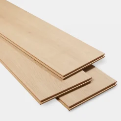 GoodHome Sol stratifié Malton décor chêne naturel 10 mm l.138 x l.19,3 cm- Sol Stratifié