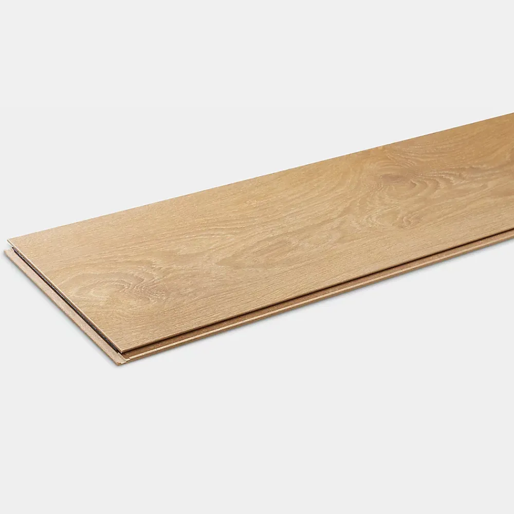 GoodHome Sol Stratifié<Sol stratifié Mossley 2 bois coloris naturel l.128,5 x l.19,2 x ep.10 mm