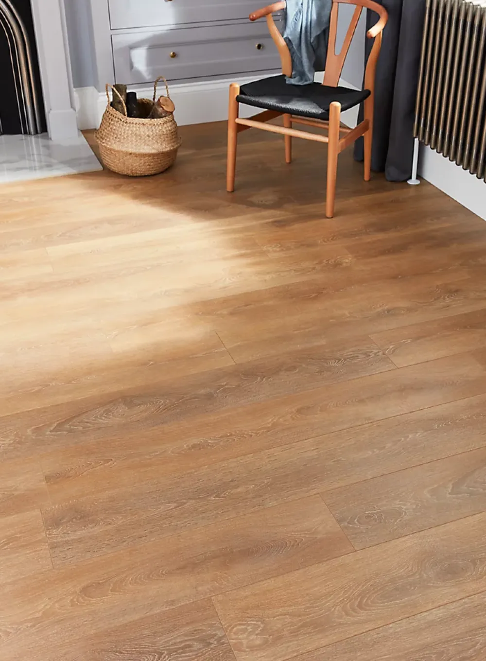 GoodHome Sol Stratifié<Sol stratifié Mossley 2 bois coloris naturel l.128,5 x l.19,2 x ep.10 mm