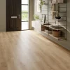 GoodHome Sol stratifié Randolph , passage intense AC5, effet chêne blond, L.129,2 cm x l.19,3 cm x ép.8 mm, résistant à l'eau- Sol Stratifié