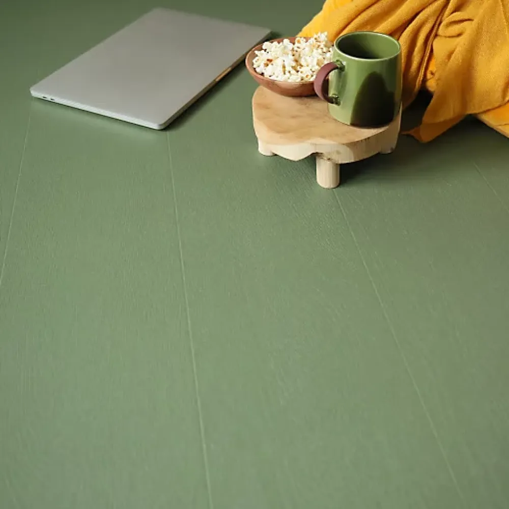 Décoweb Lino Sol Vinyle Pvc<Sol vinyle - Aspect parquet bois vintage vert - Rouleau de 2m x 3m