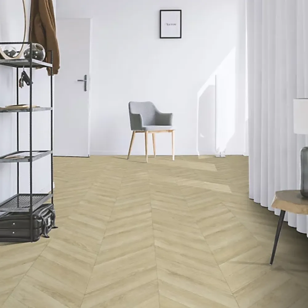 Décoweb Lino Sol Vinyle Pvc<Sol vinyle - imitation chêne clair à chevrons - Rouleau de 3m x 9m
