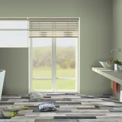Décoweb Sol Vinyle - Imitation parquet irisé foncé - Rouleau de 3m x 2m- Lino Sol Vinyle Pvc