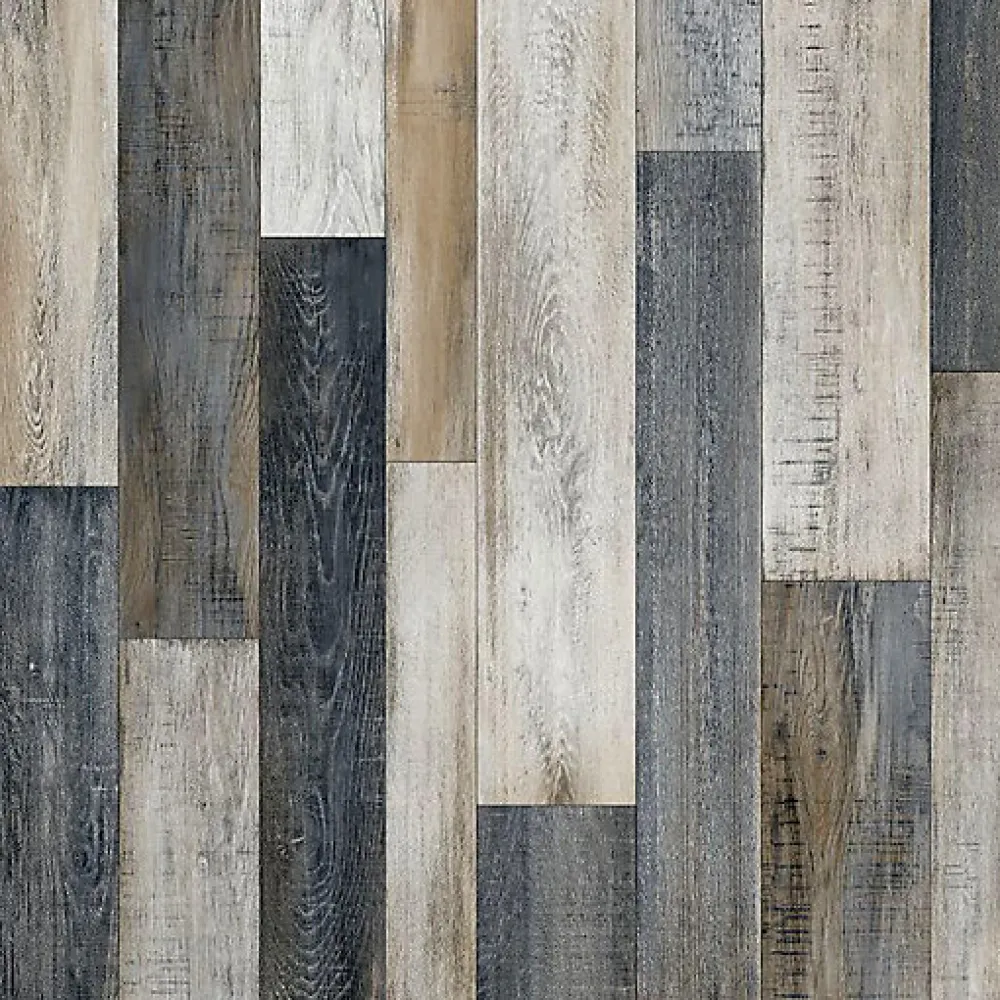 Décoweb Sol Vinyle - Imitation parquet irisé foncé - Rouleau de 4m x 3m- Lino Sol Vinyle Pvc