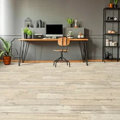 Décoweb Sol Vinyle - Imitation parquet bois peint vieilli - Rouleau de 2m x 2m- Lino Sol Vinyle Pvc