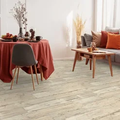 Décoweb Sol Vinyle - Imitation parquet bois peint vieilli - Rouleau de 4m x 4m- Lino Sol Vinyle Pvc
