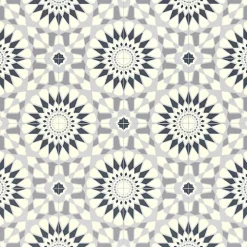 Décoweb Sol Vinyle Carreaux de ciment mosaïque bleu - Rouleau de 2m x 2m- Lino Sol Vinyle Pvc
