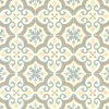 Décoweb Lino Sol Vinyle Pvc<Sol Vinyle effet carreaux de ciment Bleu et ocre - Rouleau de 4m x 2m