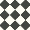 Décoweb Lino Sol Vinyle Pvc<Sol Vinyle effet damier diagonal Noir et blanc - Rouleau de 4m x 5m