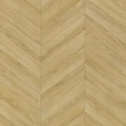 Décoweb Sol Vinyle effet Parquet chevron Chêne naturel - Rouleau de 2m x 5m- Lino Sol Vinyle Pvc