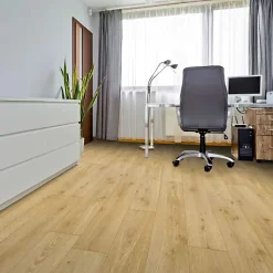 Décoweb Sol vinyle effet parquet brillant bois naturel - Rouleau de 4m x 7m- Lino Sol Vinyle Pvc